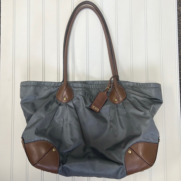Tumi Handbags - Tumi Nylon Tote With Leather Details